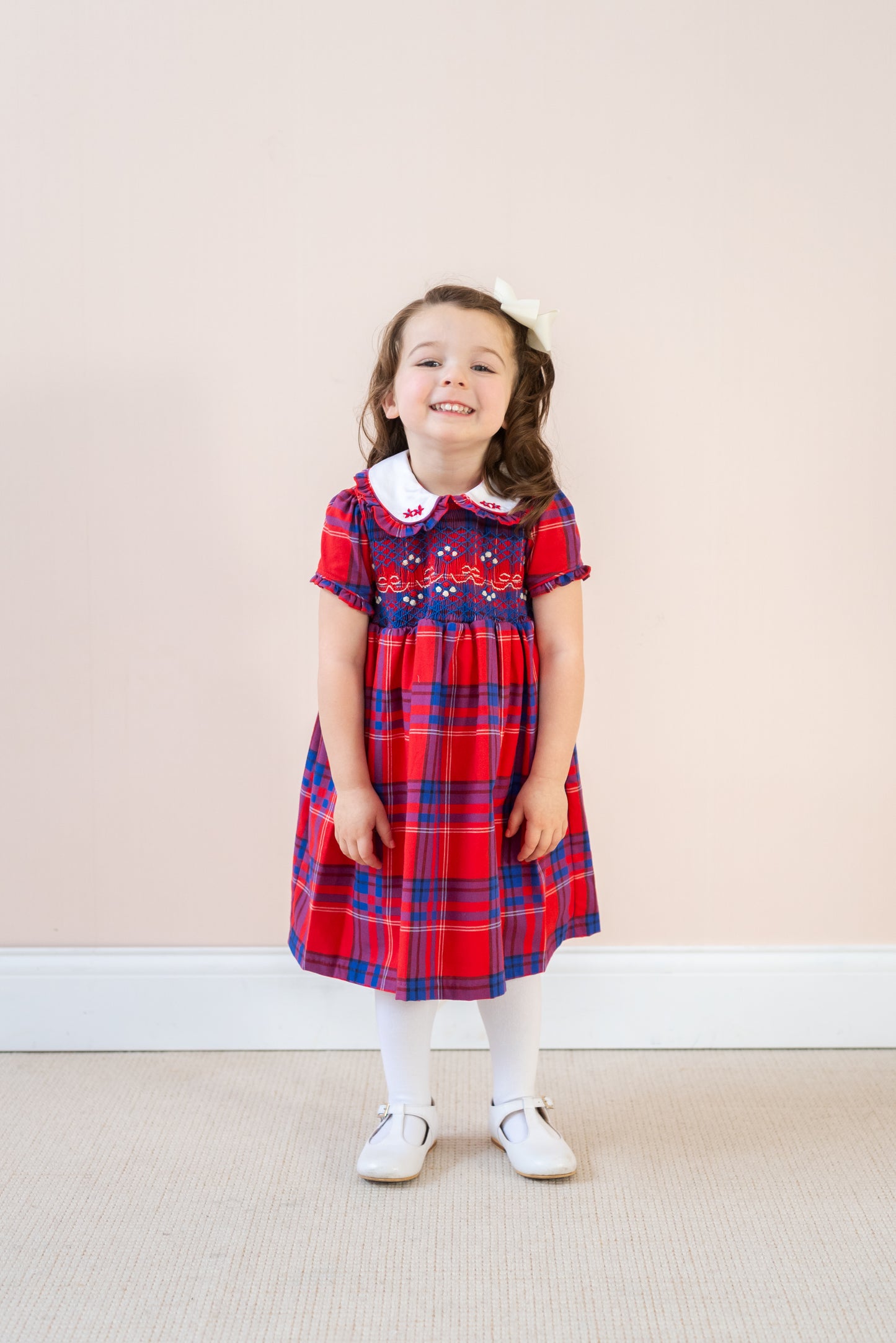 Ariella Girl Dress - Red Plaid