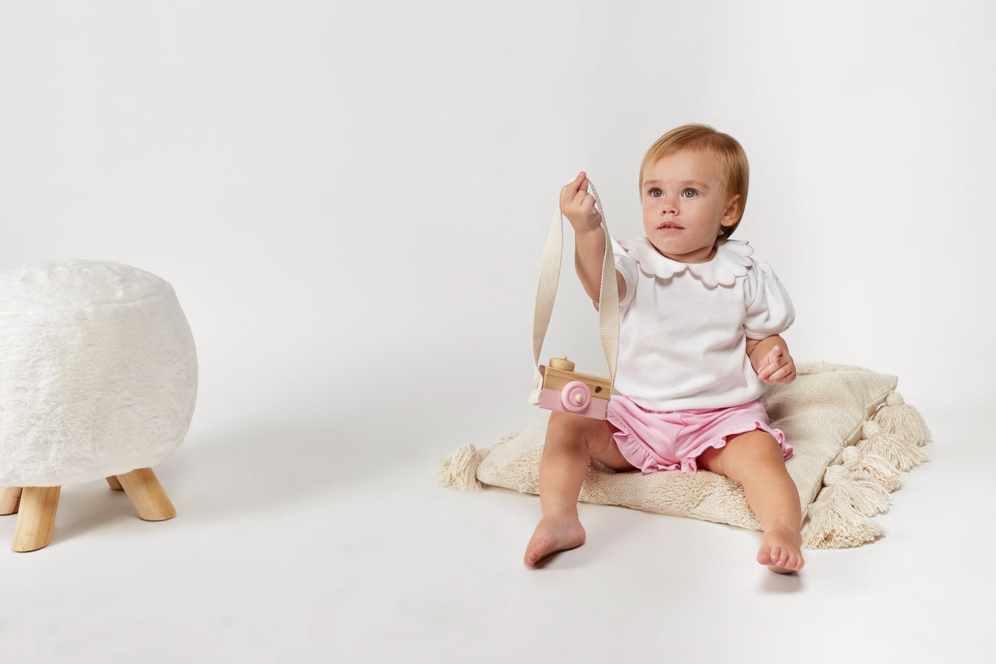 Nella Scallops Short Sleeve Tee + Shorts