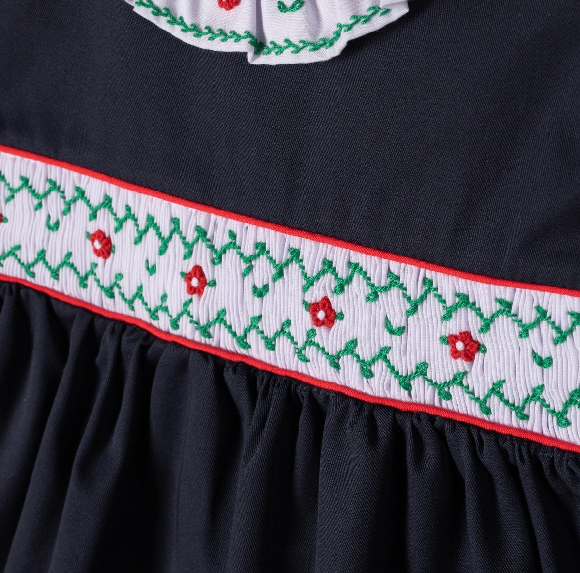 Navy Smocked Holiday dress