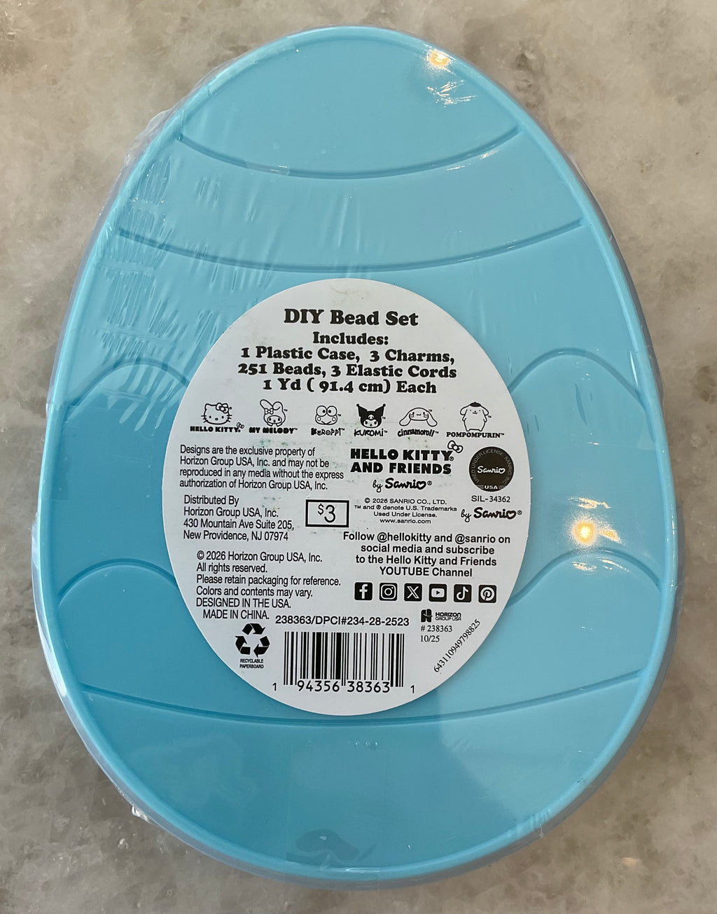 Hello Kitty and Friends bracelet making craft kit