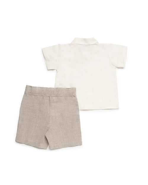 BOY'S SHORT-SLEEVE LINEN SHIRT SET