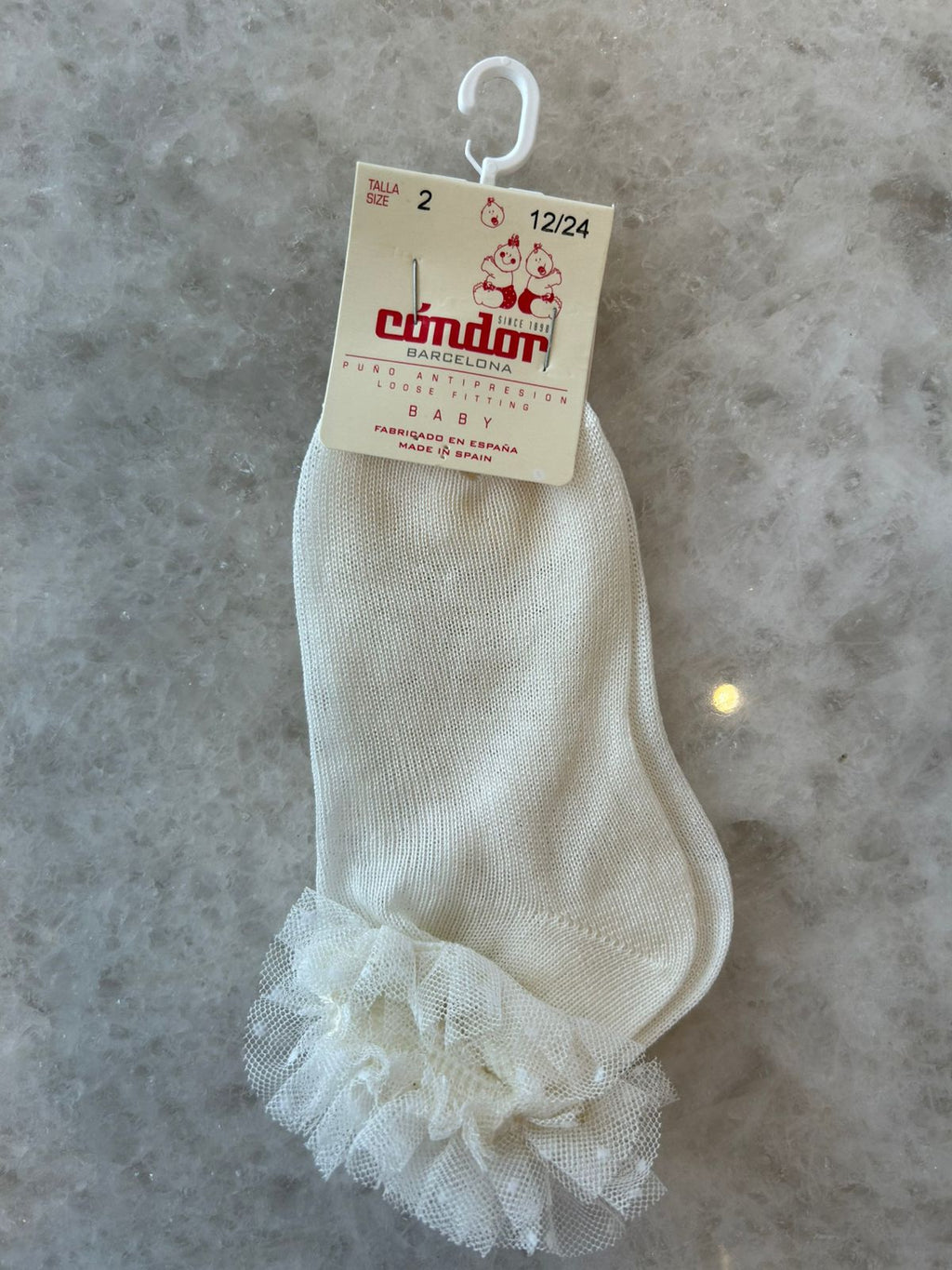 Ankle socks with bobbin flounce