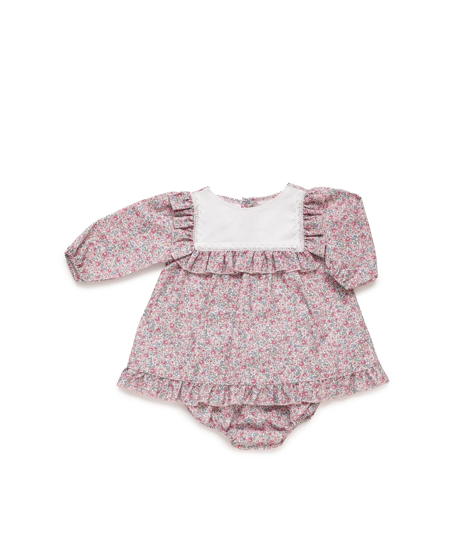 Dress and Panties Set With A Flowers Fabric