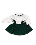 Set Of Velvet Skirt With Straps And A Shirt