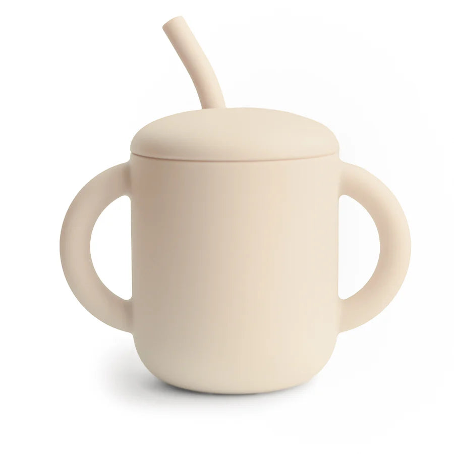 Silicone Training Cup + Straw