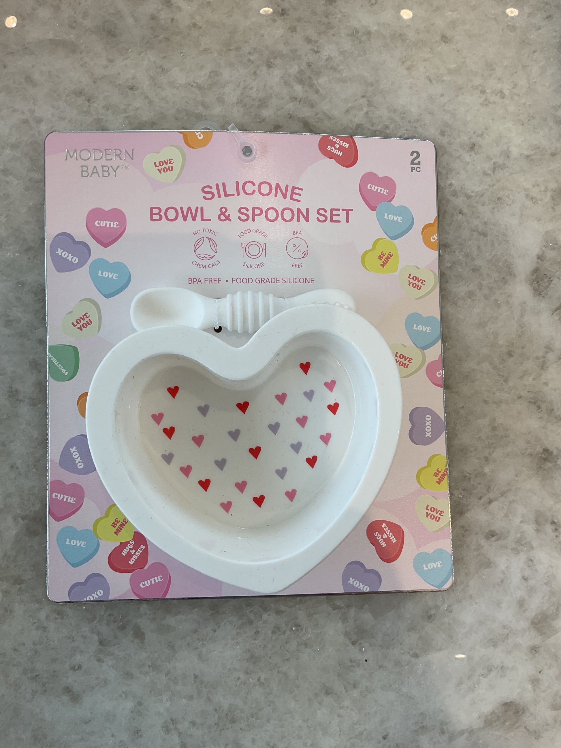 Silicone Bow & Spoon Set