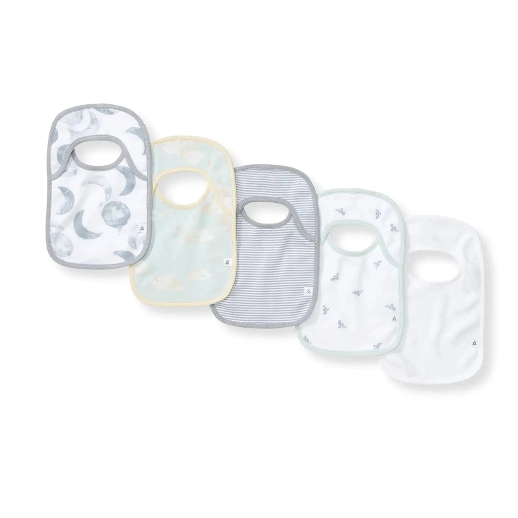 Burt's Bees Baby Multi Pack Organic Cotton Pull On Bibs. Boy and Girl