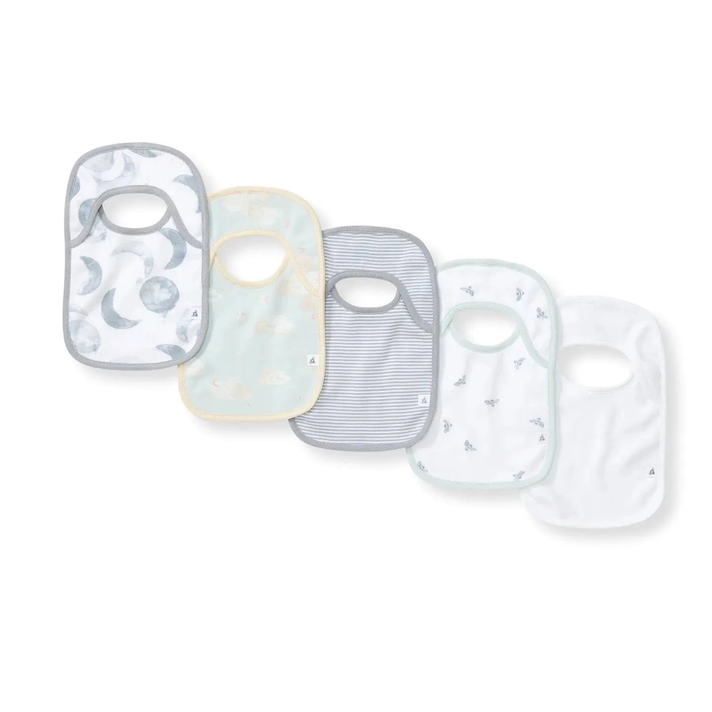 Burt's Bees Baby Multi Pack Organic Cotton Pull On Bibs. Boy and Girl