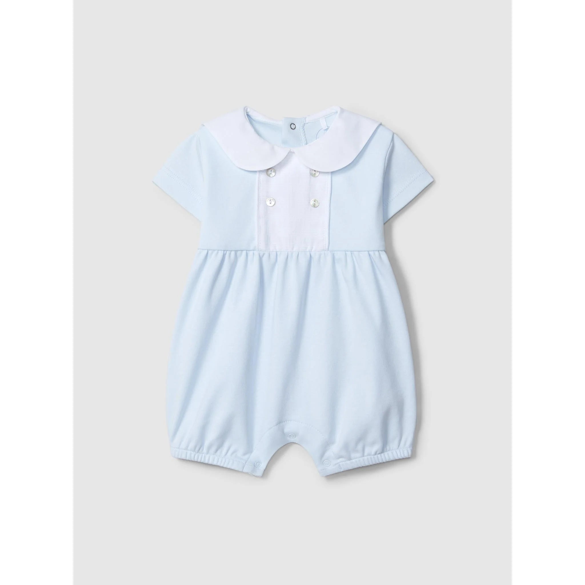 Shortie sailor collar and striped jacquard