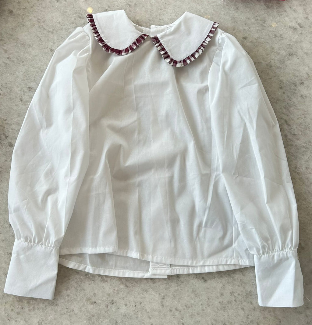 Plaid shorts and long sleeved shirt set