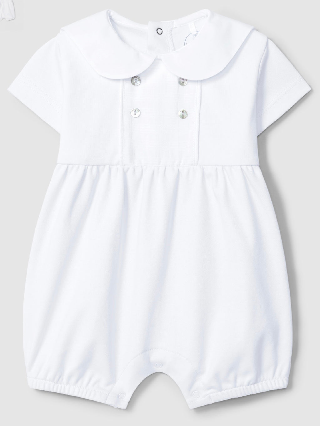 Shortie sailor collar and striped jacquard