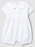 Shortie sailor collar and striped jacquard
