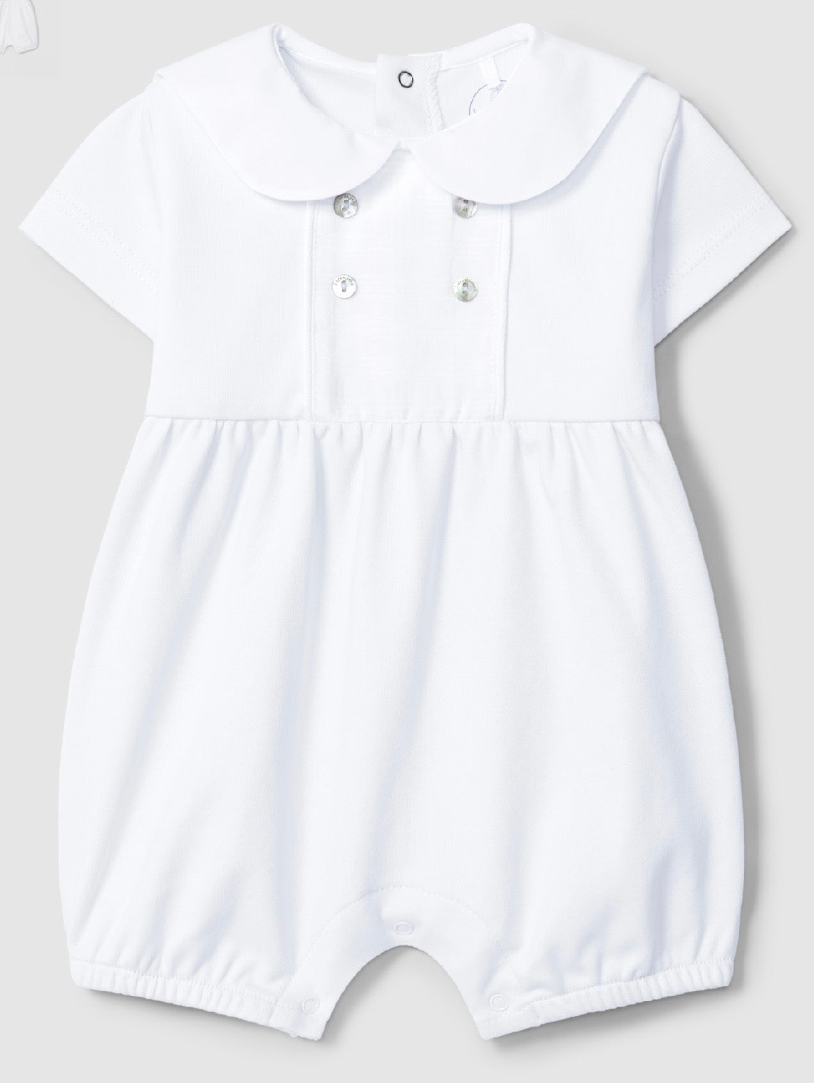 Shortie sailor collar and striped jacquard