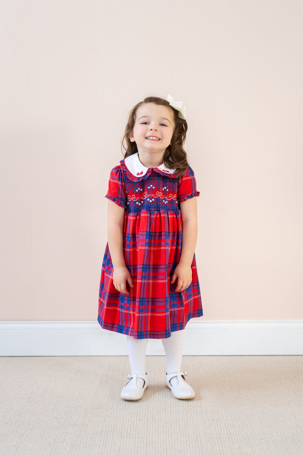 Ariella Girl Dress - Red Plaid