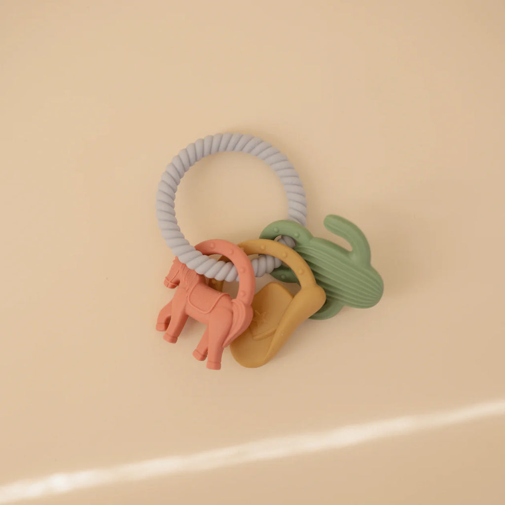 mushie Silicone Space Teething Ring Toy