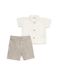 BOY'S SHORT-SLEEVE LINEN SHIRT SET