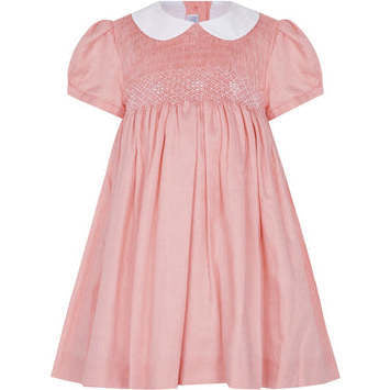 Coral Nella Smocked Dress
