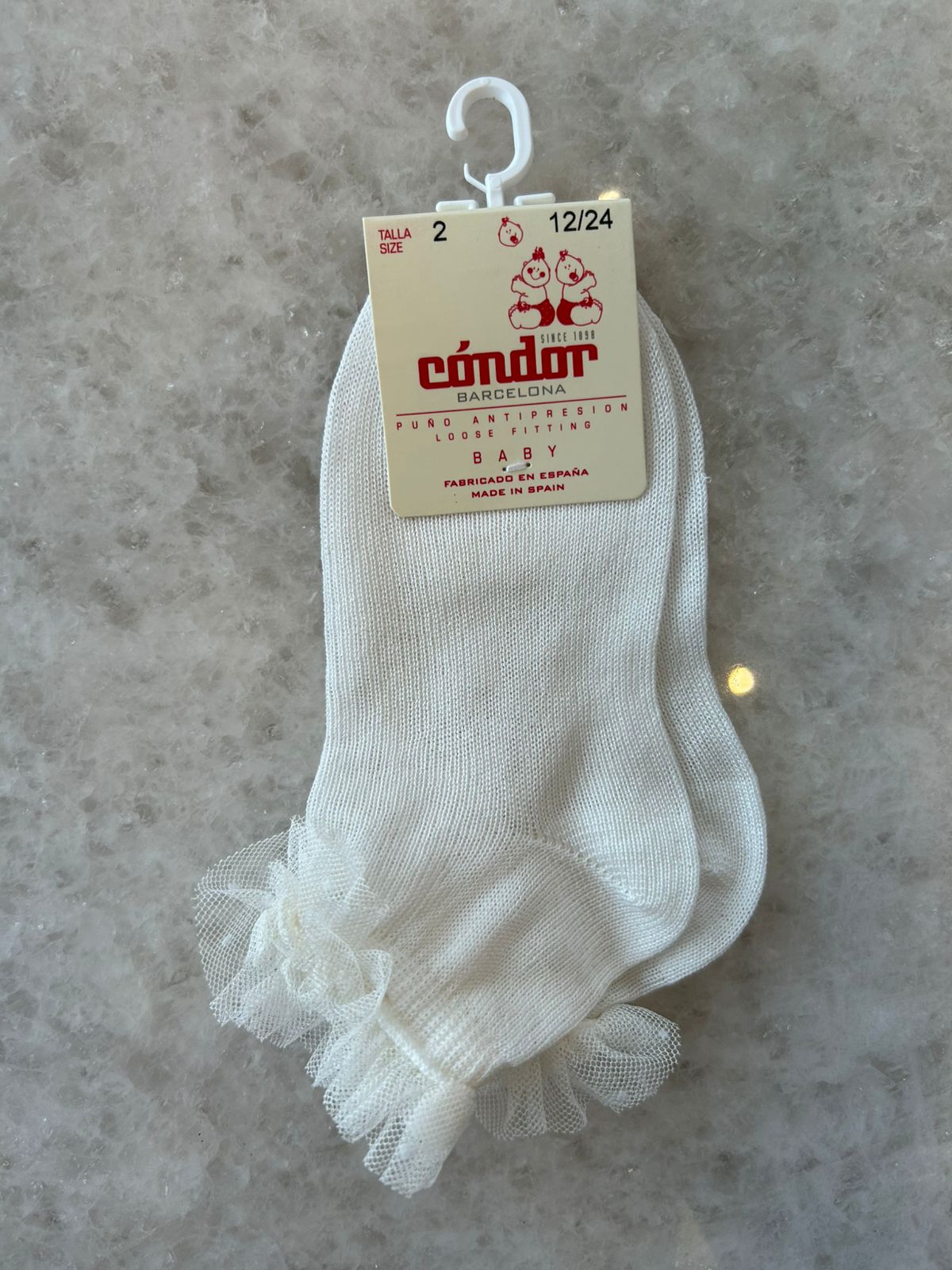 Ankle socks with bobbin flounce