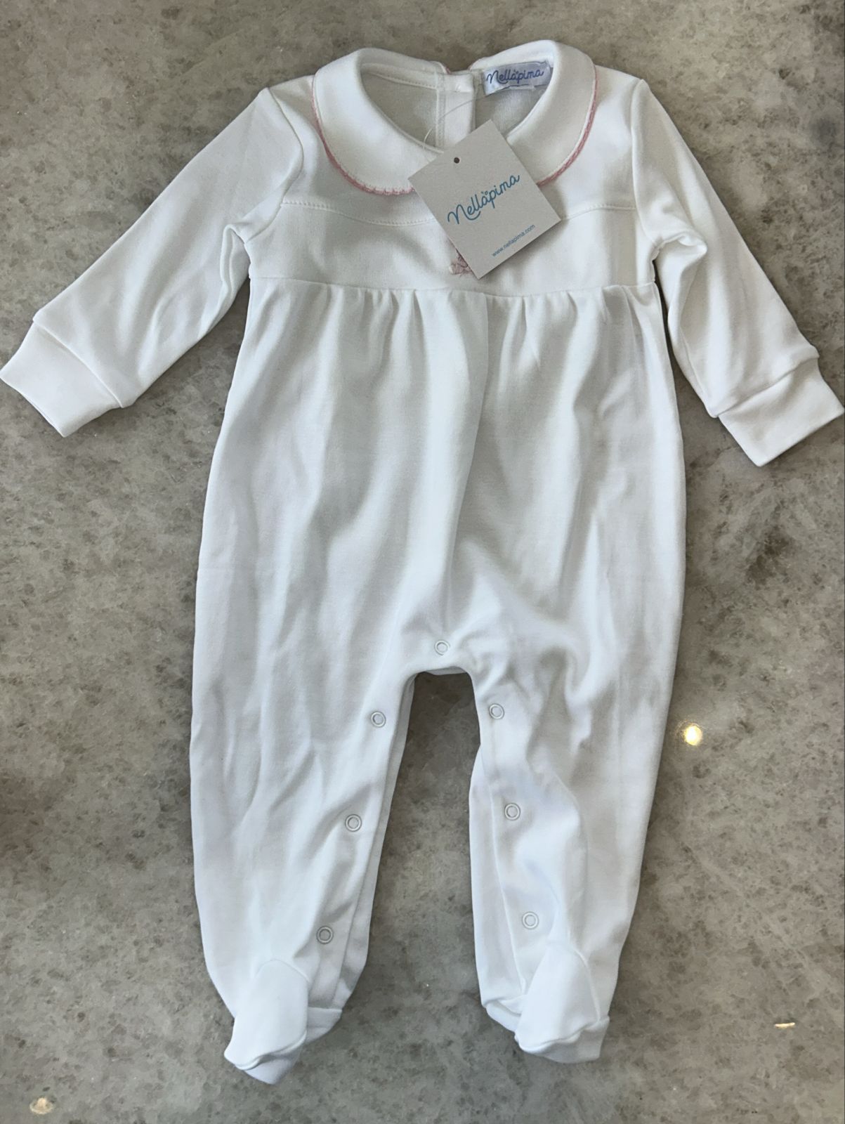 Enterizo para Bebe con cuello de Batista