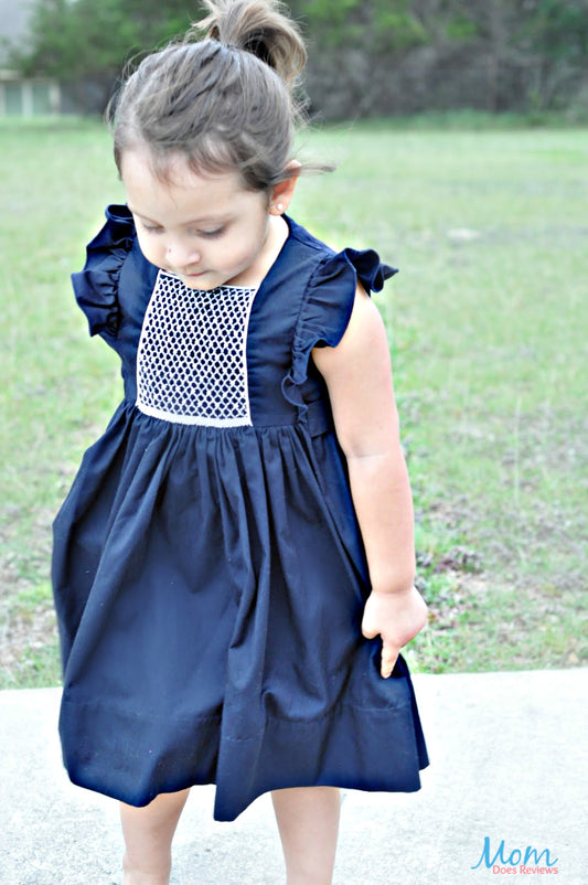 Navy smock dress