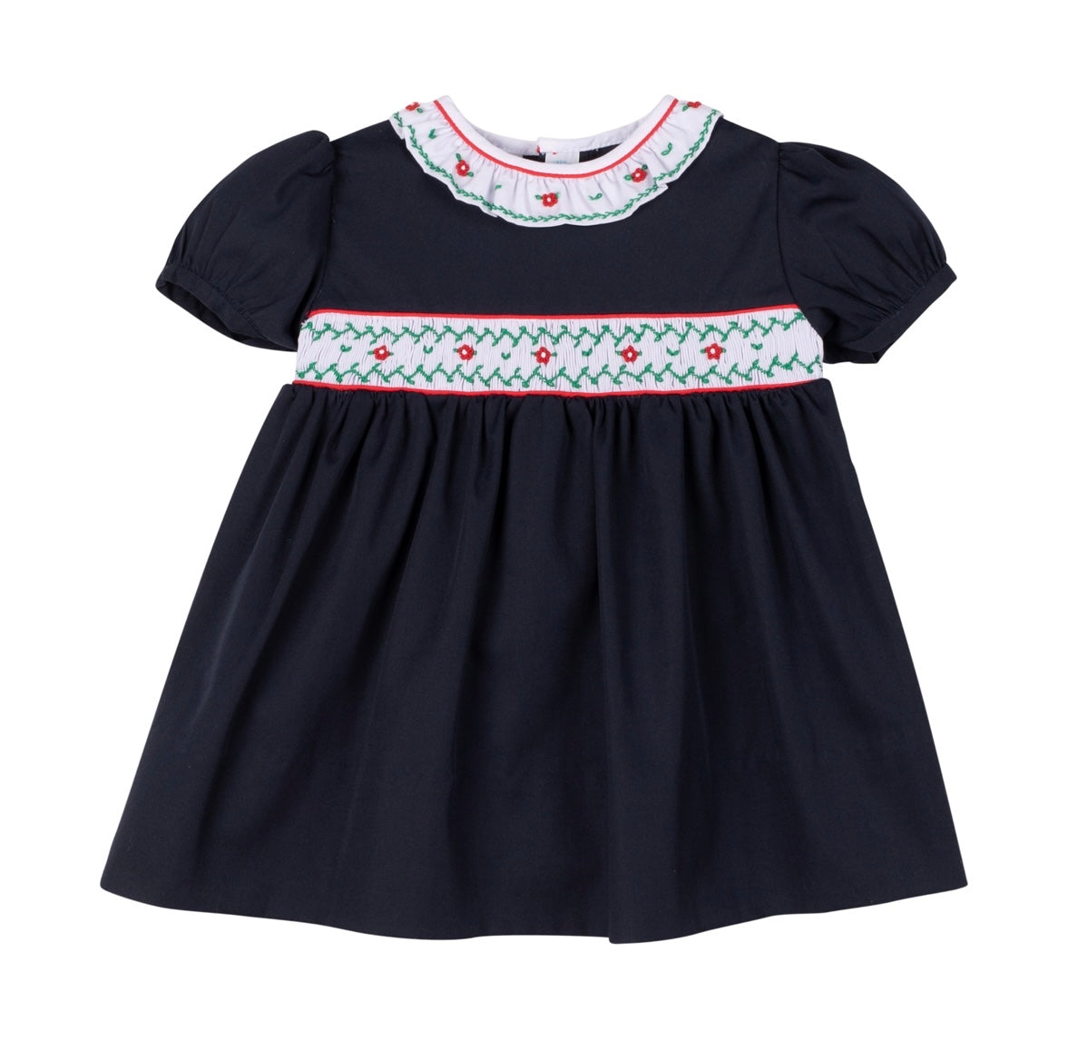 Navy Smocked Holiday dress