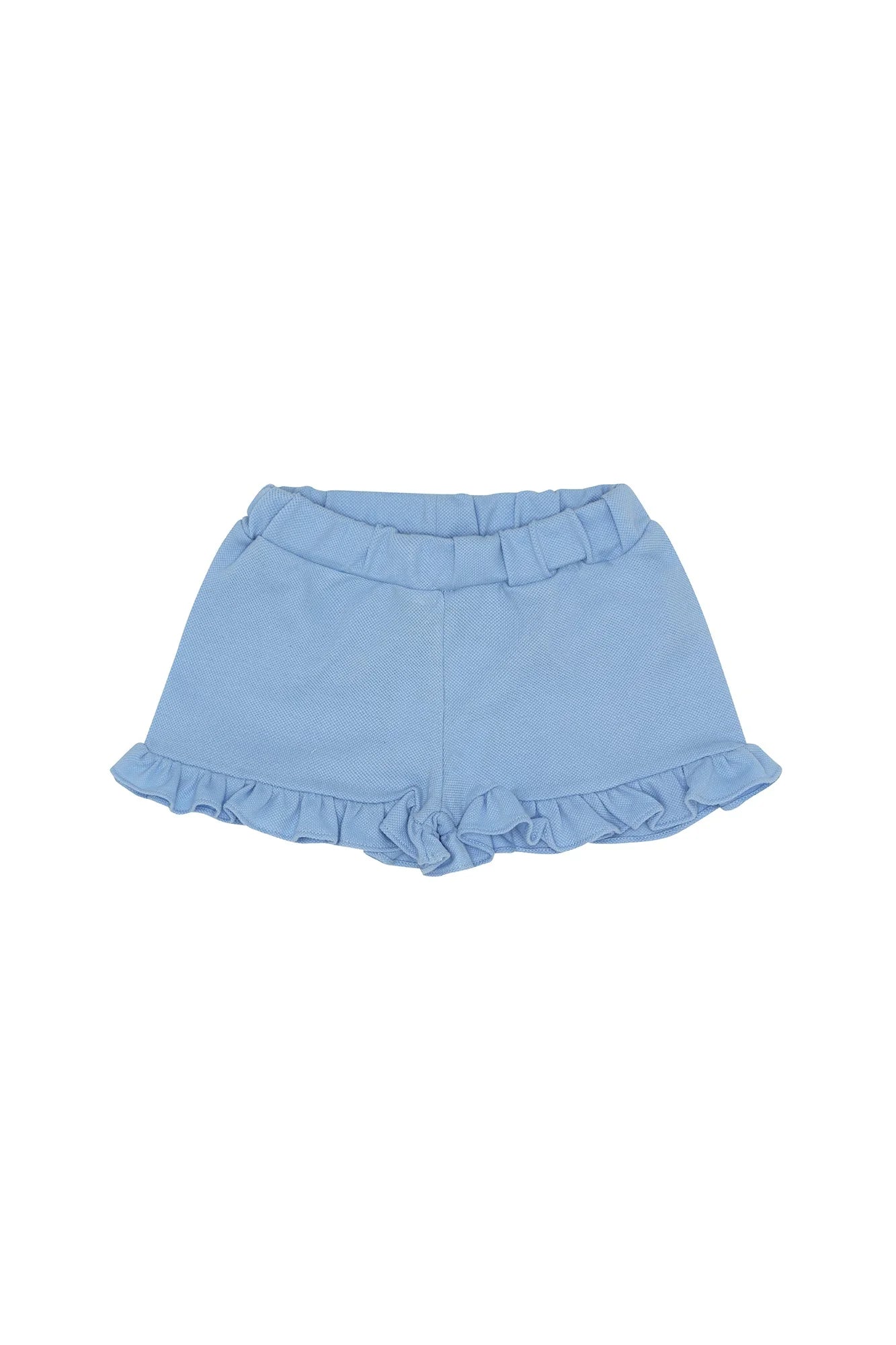 Nella Scallops Short Sleeve Tee Blue