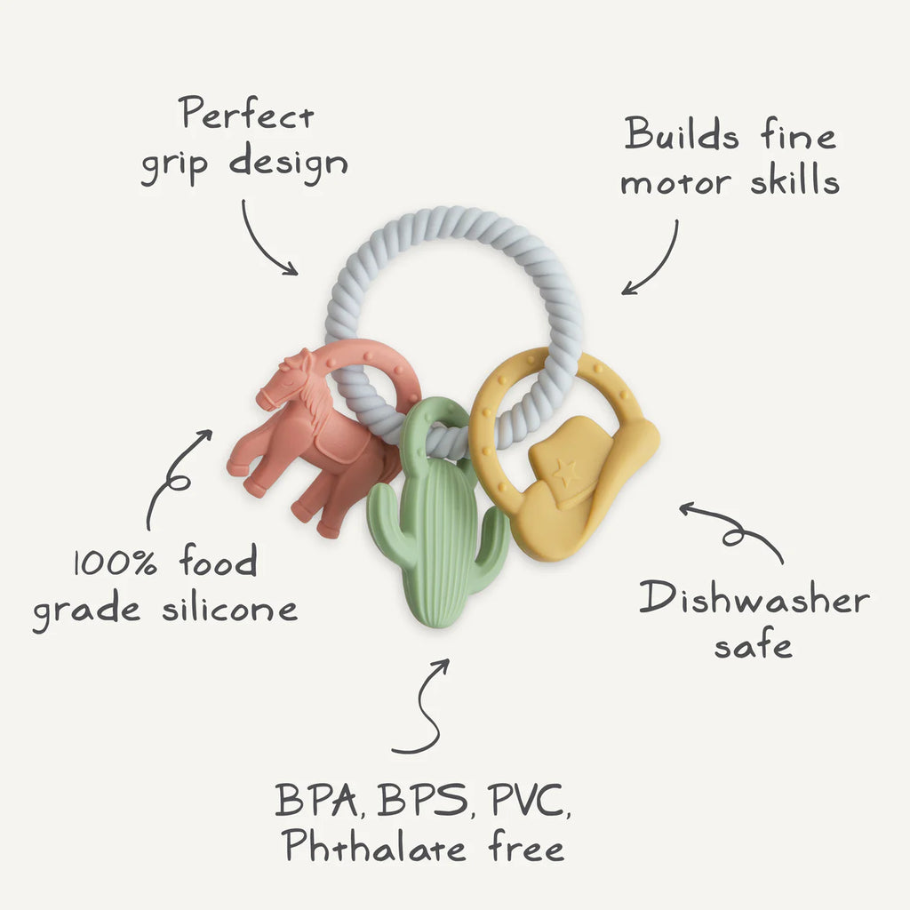 mushie Silicone Space Teething Ring Toy