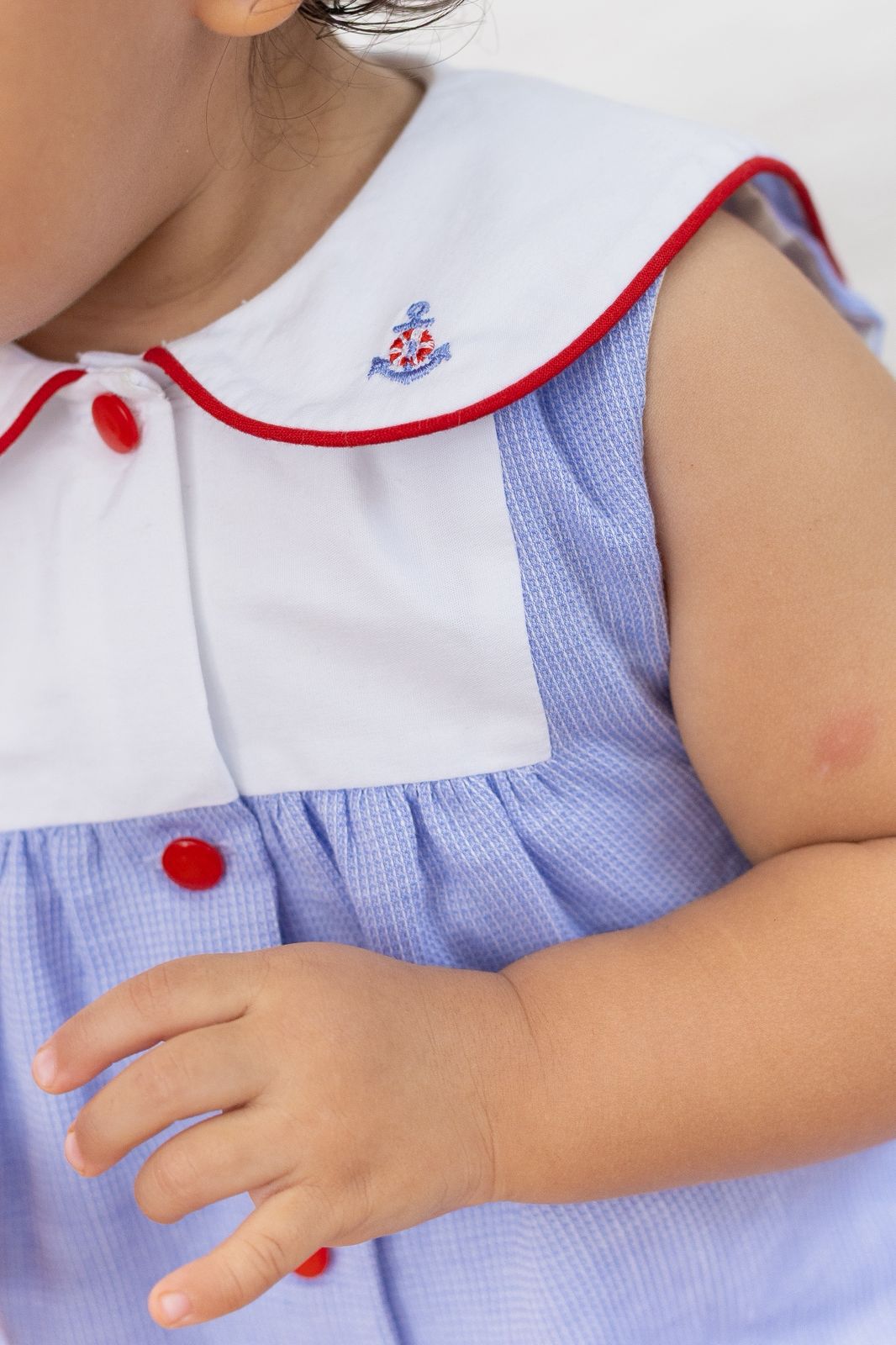 Classic sailor style baby romper