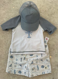 Grey & White Rashguard Set