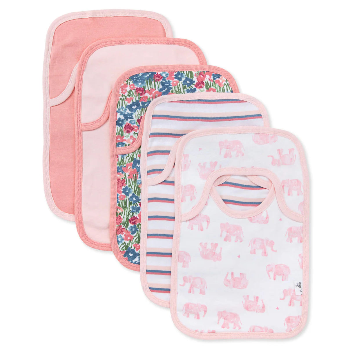 Burt's Bees Baby Multi Pack Organic Cotton Pull On Bibs. Boy and Girl