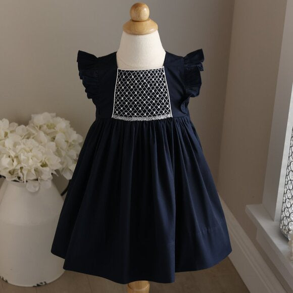 Navy smock dress