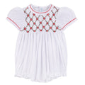 Girls Floral Smocked Holiday Romper