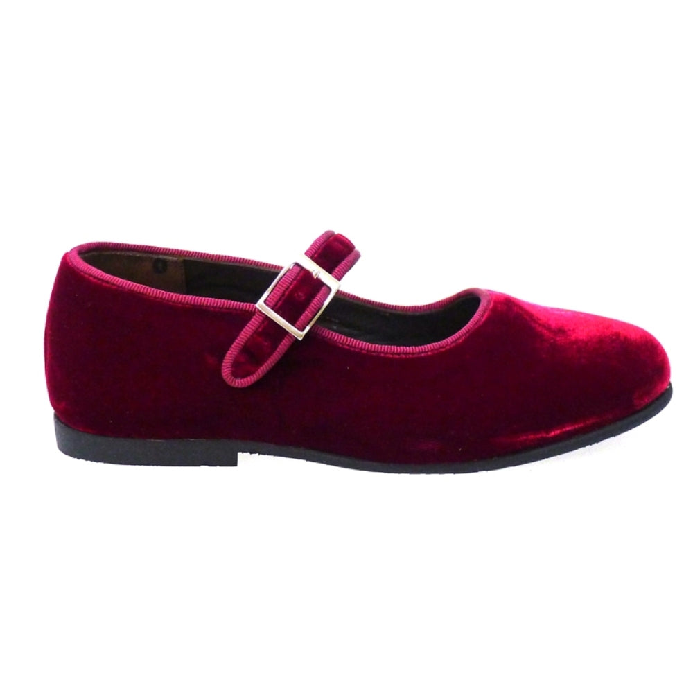 Merceditas niñas hebilla terciopelo