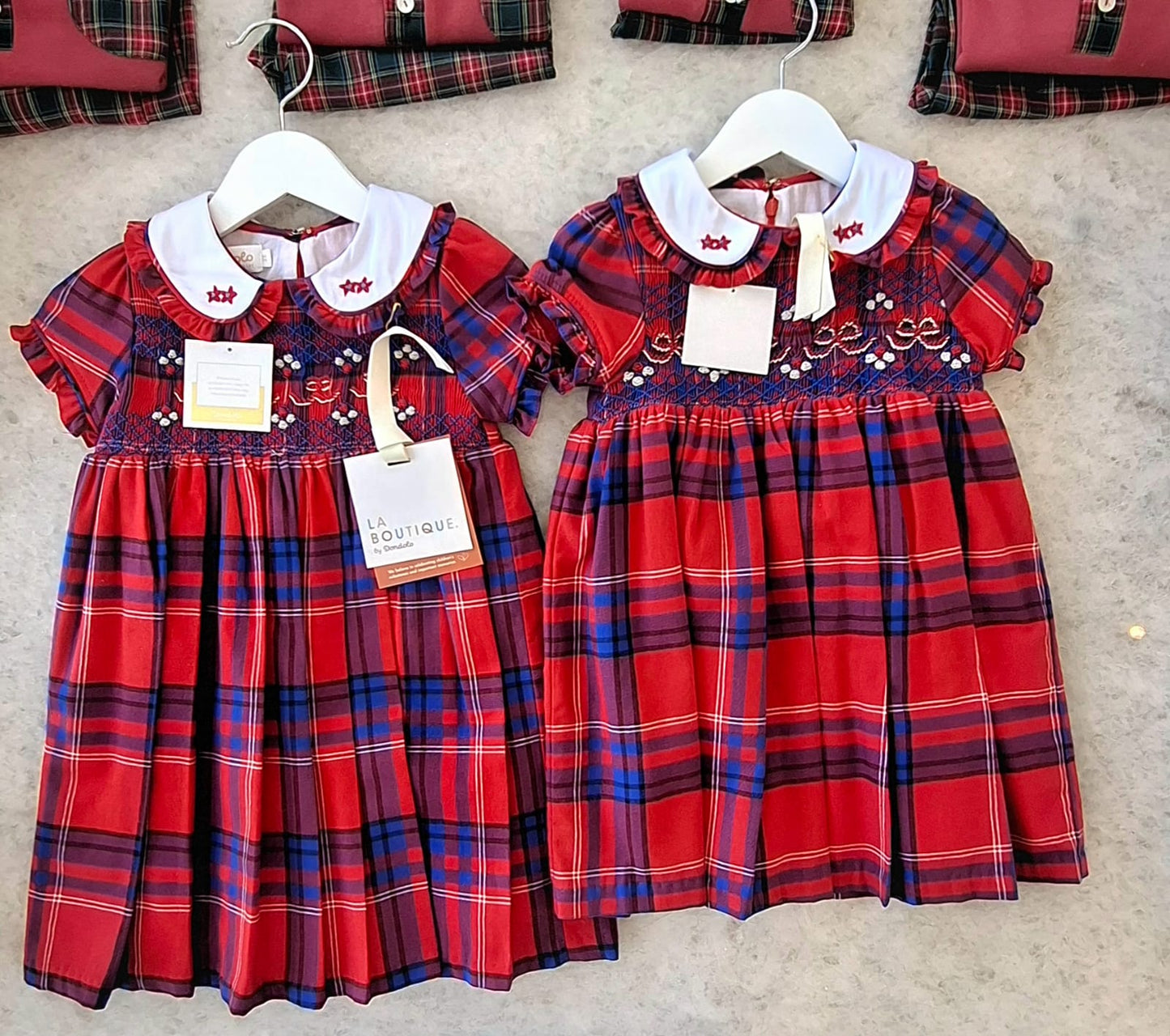 Ariella Girl Dress - Red Plaid