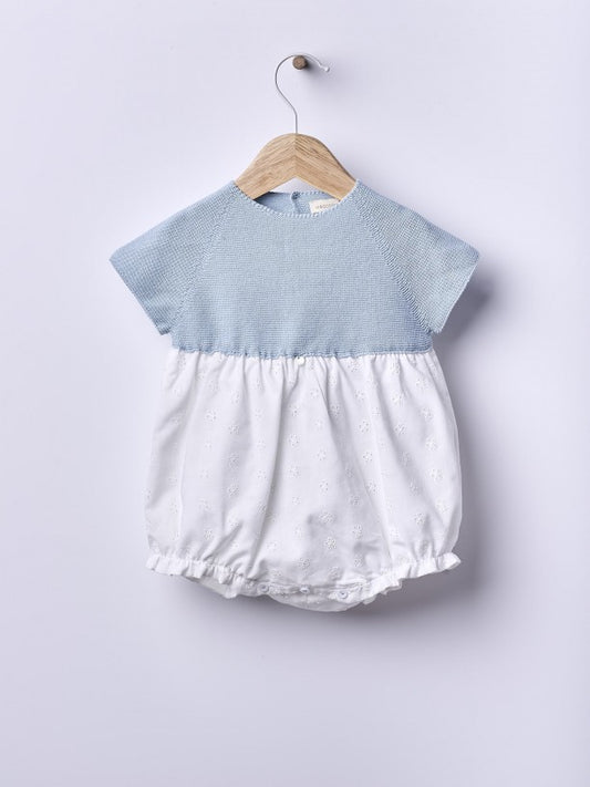 Short-sleeved embroidered shortie