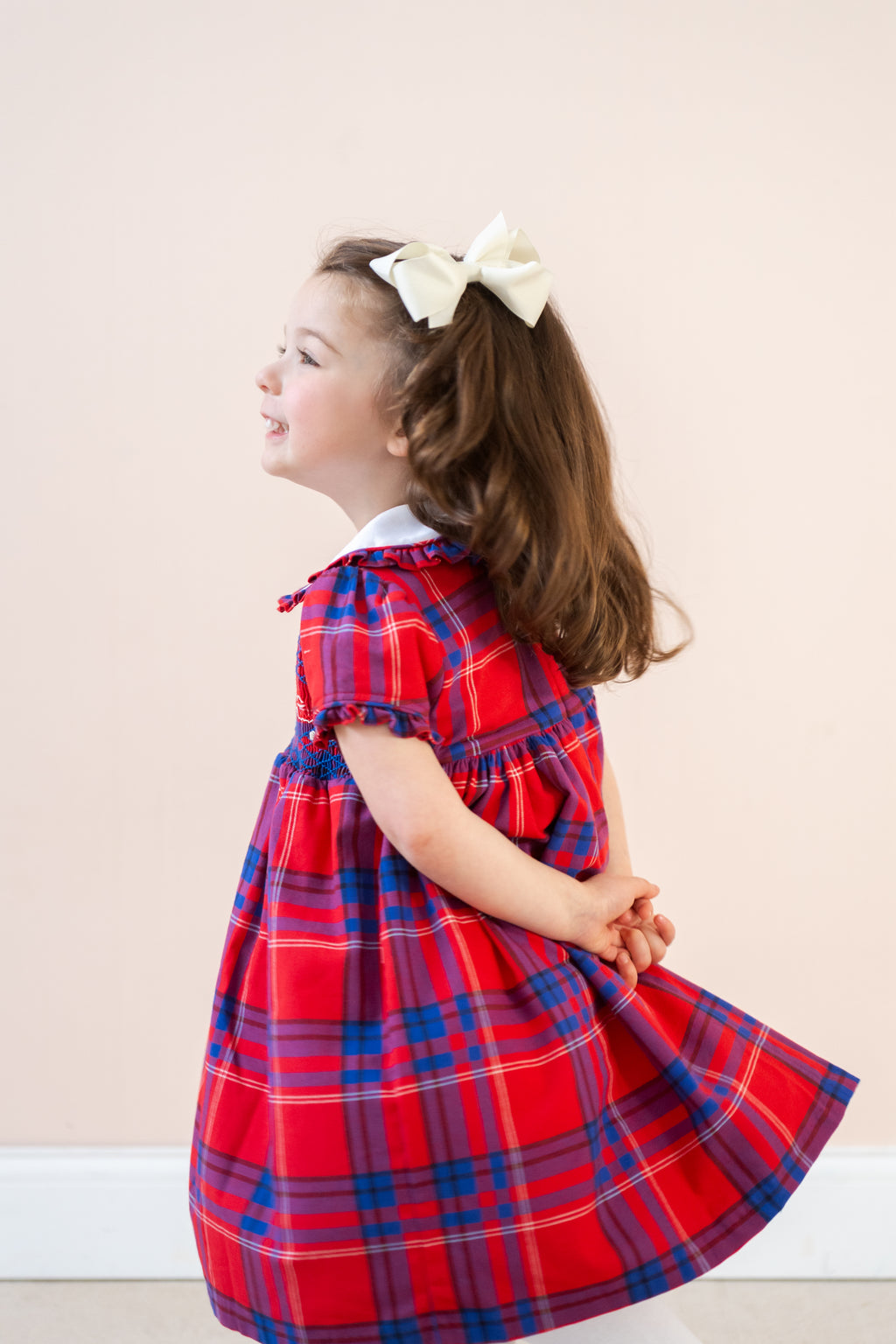 Ariella Girl Dress - Red Plaid