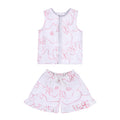White & Red color Jardin shirt & shorts Set