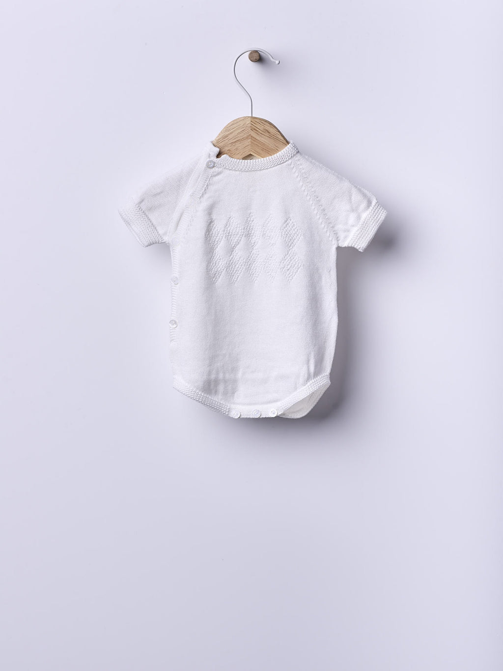 Short-sleeved shortie knitted in organic cotton