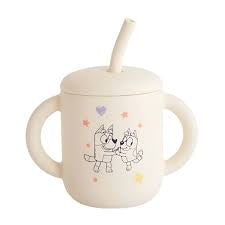 Silicone Training Cup + Straw